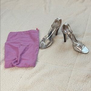 Jill Stuart Metallic Silver Heels